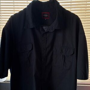 Six Lincoln Dark Blue Men’s Short sleeve  buttoned Shirt W/ front pockets (Sz4X)